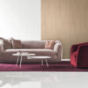 Couch facing a coffee table on area rug, Calligaris Toronto