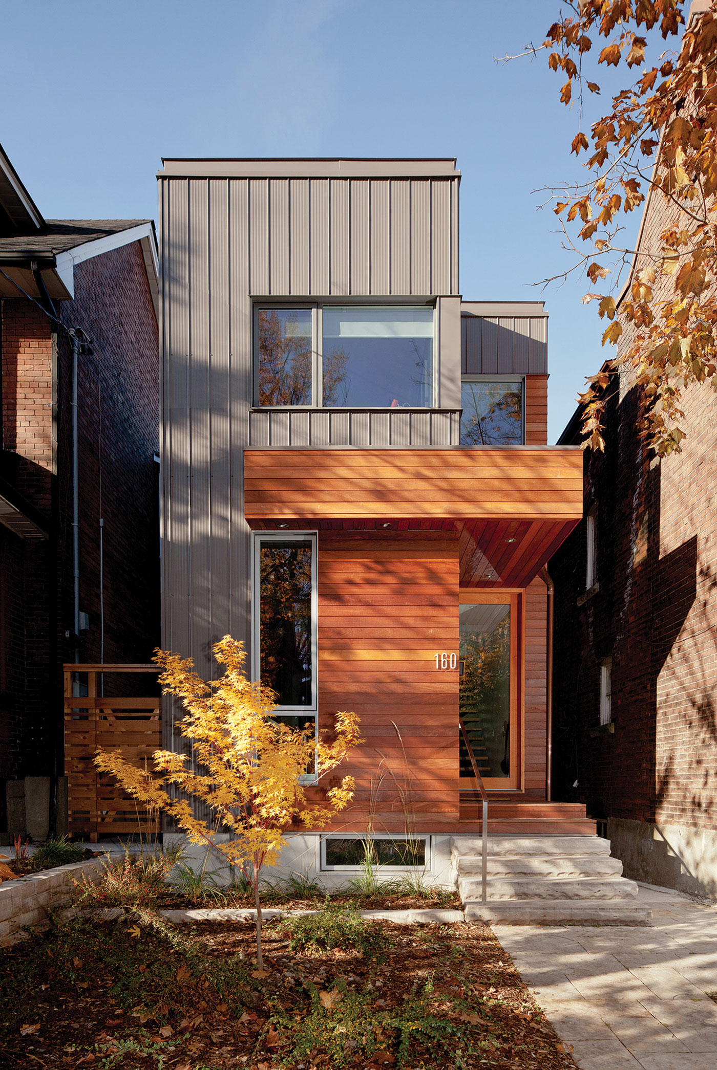 A two-storey infill home in Toronto's west end.