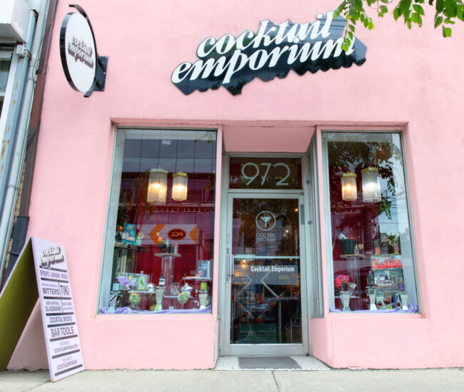 Street storefront of Cocktail Emporium