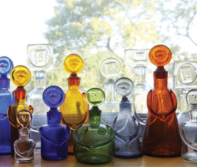 Swedish people decanters by Erik Hoglund and made between 1957 and 1965.