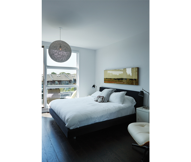Modern serene bedroom interior design inspiration from a Toronto home.