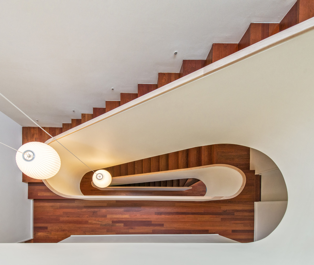 Curved stairs design - Williamson Williamson architecture