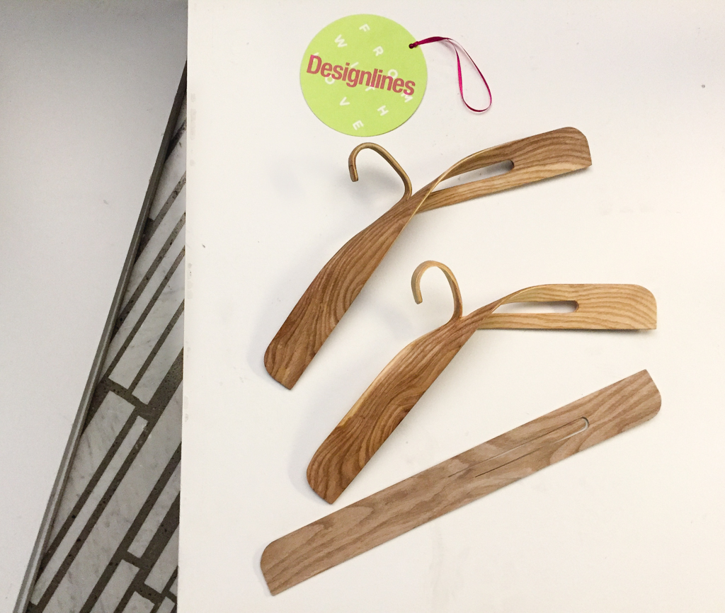 Ryo Yonekawa’s Teetle clothes hangers are an elegant storage solution created by steam-bending a single strip of wood. (Or, as the designer puts it, 