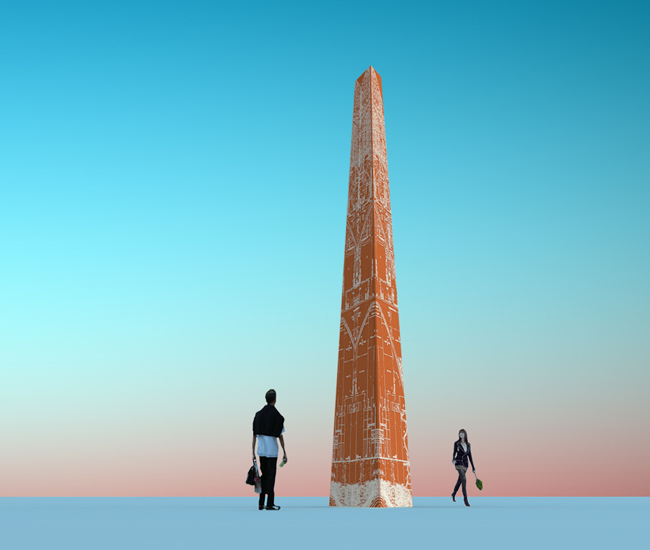 Pierre Poussin Brick Obelisk