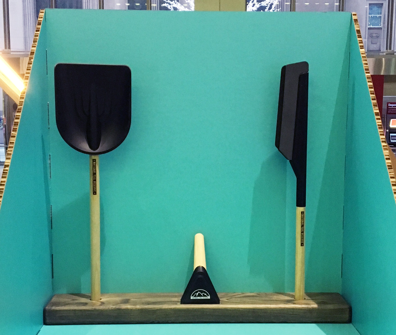 Also found at the IIDEX Woodshop show is this set of snow tools by Adam Shepperdly of Shepp Industrial Design Inc. We love the stowable size, easy grip and ideal weight of the ice scraper, mini shovel and snow brush and that these attractive (!) tools are made locally from fallen ash. (Commerce Court, West Tower Lobby, 199 Bay St.)