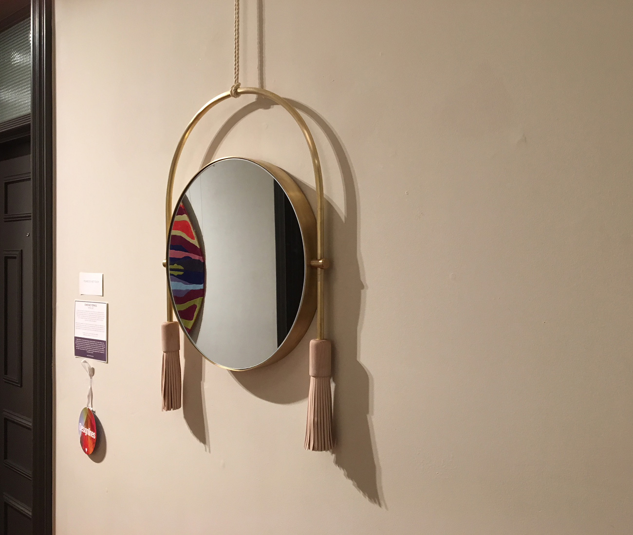Interlude. We love everything Toronto designer Simone Ferkul produces and this stunning mirror did not disappoint. Just look at those metal curves and the soft leather tassels. So cool. (Gladstone Hotel, 1214 Queen St. W.)