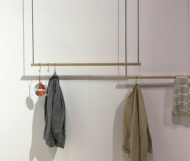 Concord, Ontario-based Kroft calls HNGR a pop-up closet. Which is an accurate description: affable maker Dustin Kroft says the swing-like creation can be used to hang anything, anywhere. Want to hang pots off it? Be our guest. Your kitchen will be better off for it.