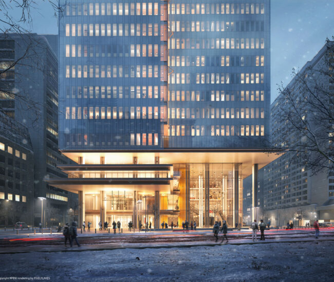 Renderings of the Toronto Courthouse designed by Renzo Piano