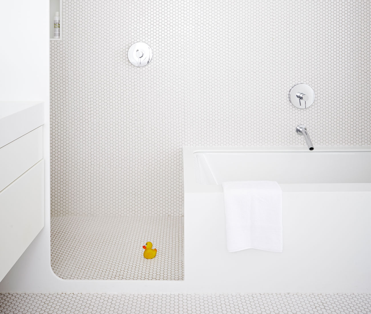 boychuk fuller bathroom design 2019 designlines magazine toronto penny round tiles