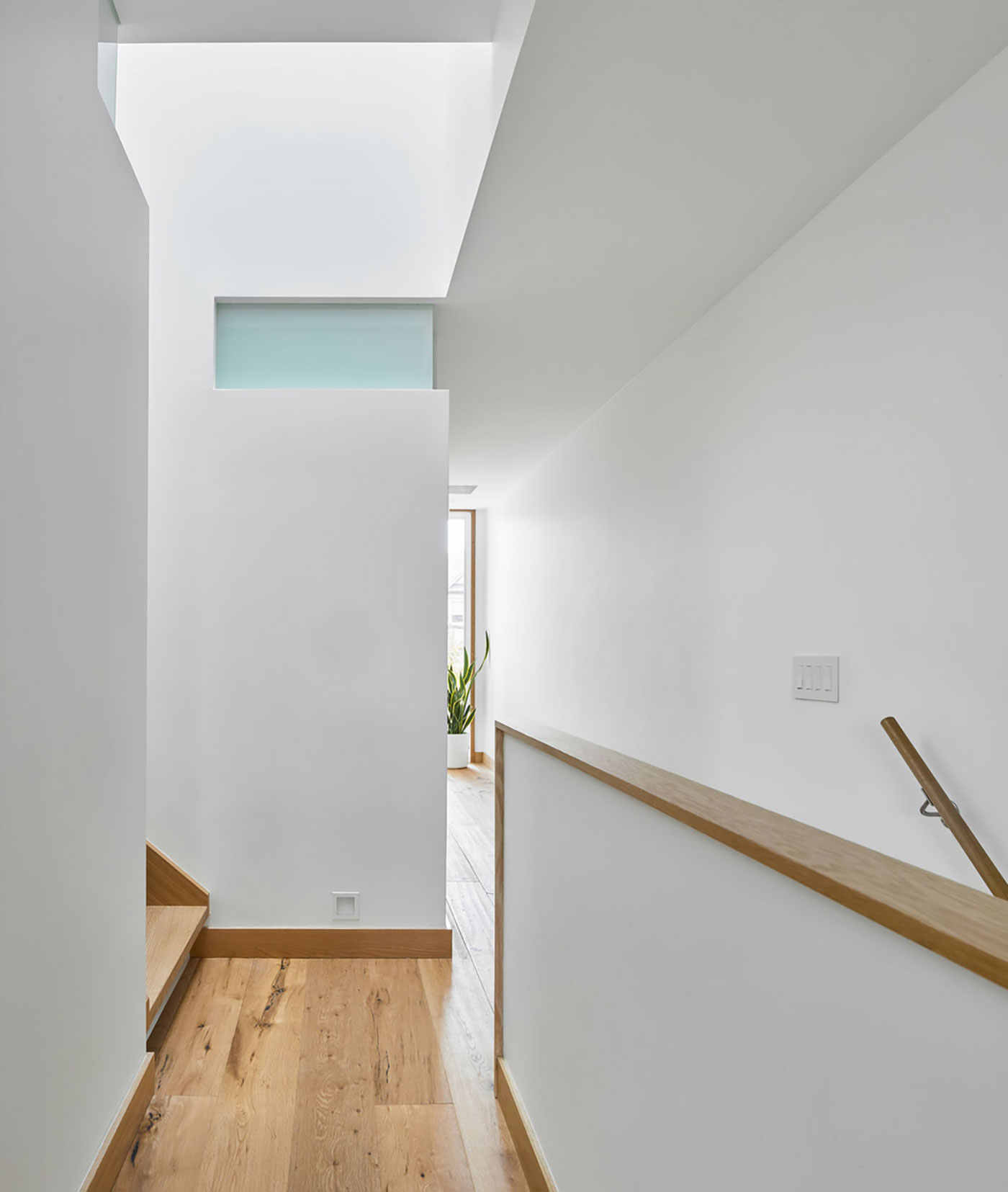 Interior view of a Leslieville semi renovation by Works Office of Brian O'Brian Architect