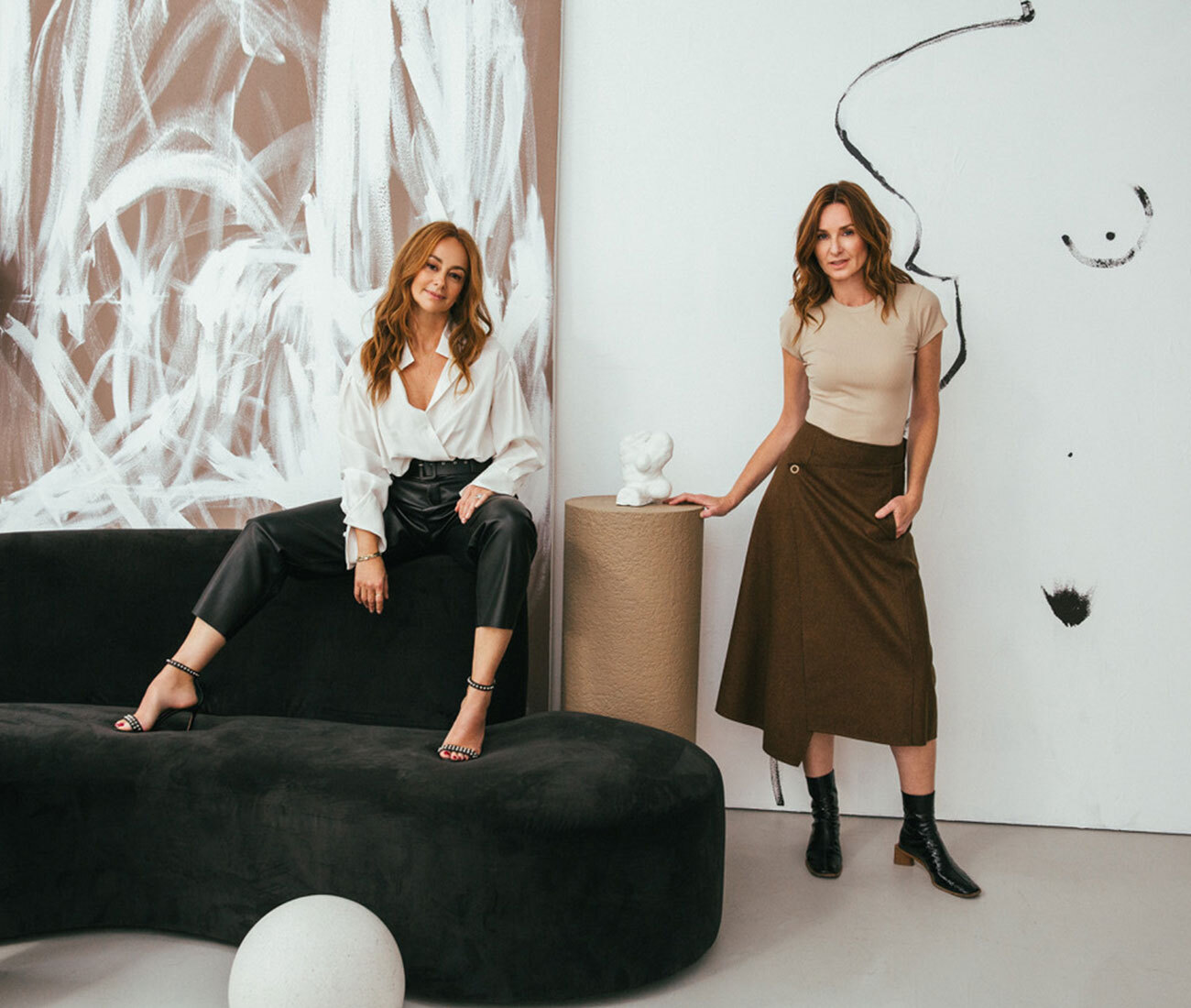 A shared passion for design saw friends Muriel Solomon, left, and Blok Design founder Vanessa Eckstein, combine their shared strengths in førs studio.