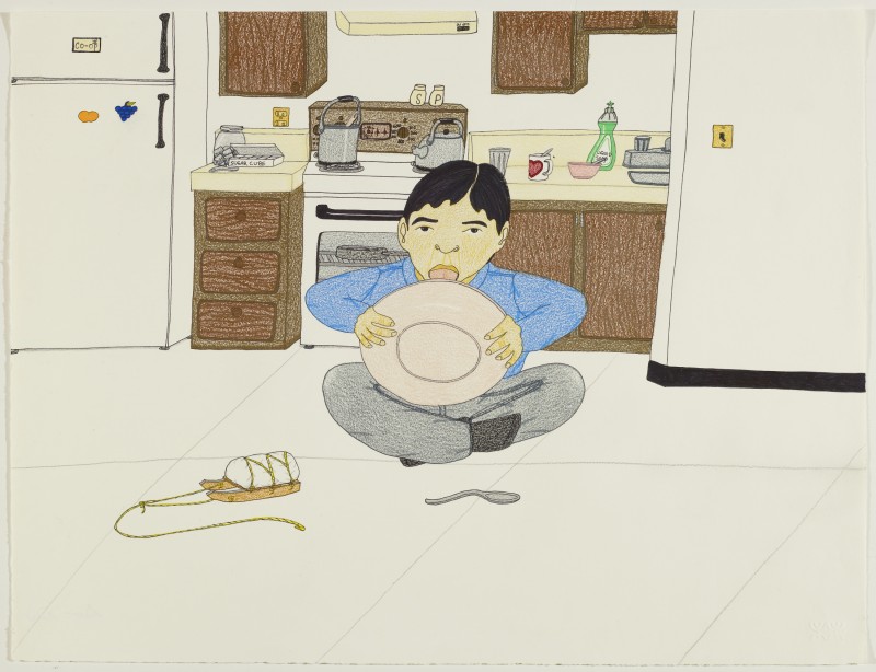 Annie Pootoogook. Composition (Licking the Plate Clean), 2004-2005.