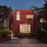 Night view exterior Tile house by Kohn Shnier Architects