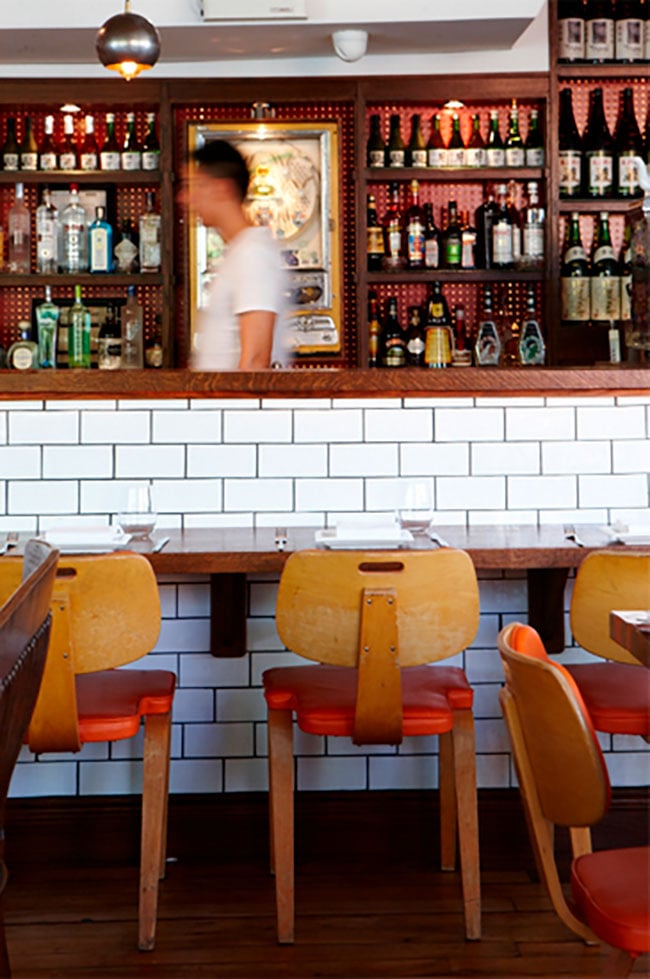 The interior of Bent, the restaurant by Levi and Kai Bent-Lee, sons of renowned chef Susur Lee and interior designer Brenda Bent.