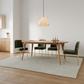 mid-century expandable dining table from West Elm