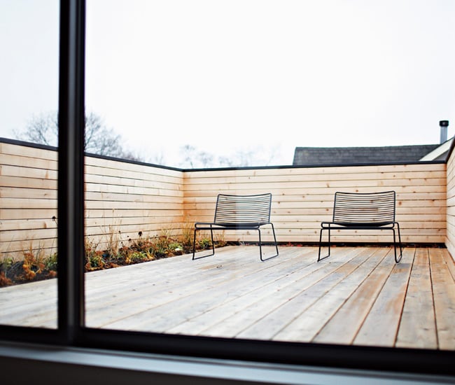 A third floor deck extends off the master bedroom