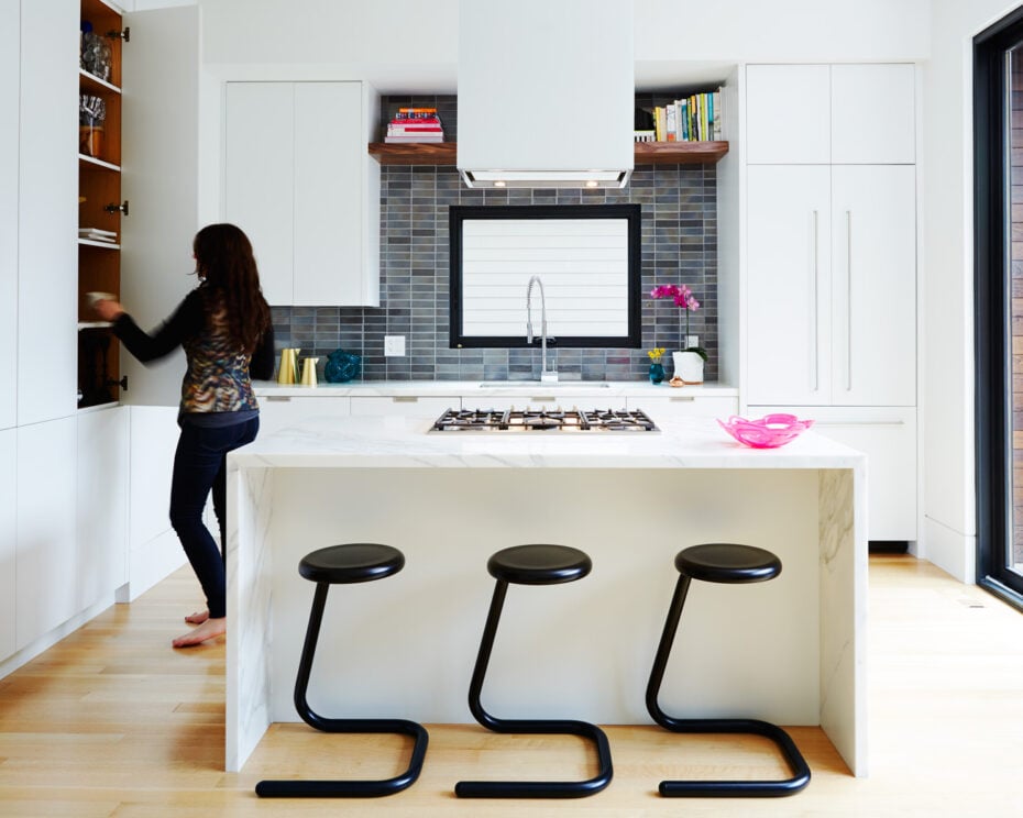 Designer Alanna Davey in her kitchen