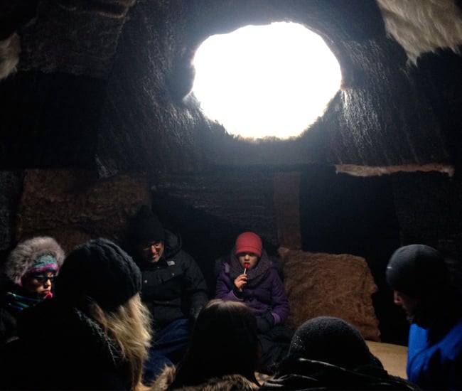 Belly of a Bear art installation by Caitlind RC Brown, Wayne Garrett and Lane Shordee of Calgary