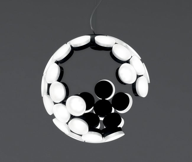 Neil Poulton’s Scopas orb available at Artemide - Outer Space inspired lights