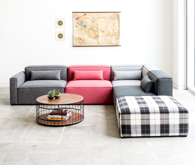 Cozy den furniture for a modern family room