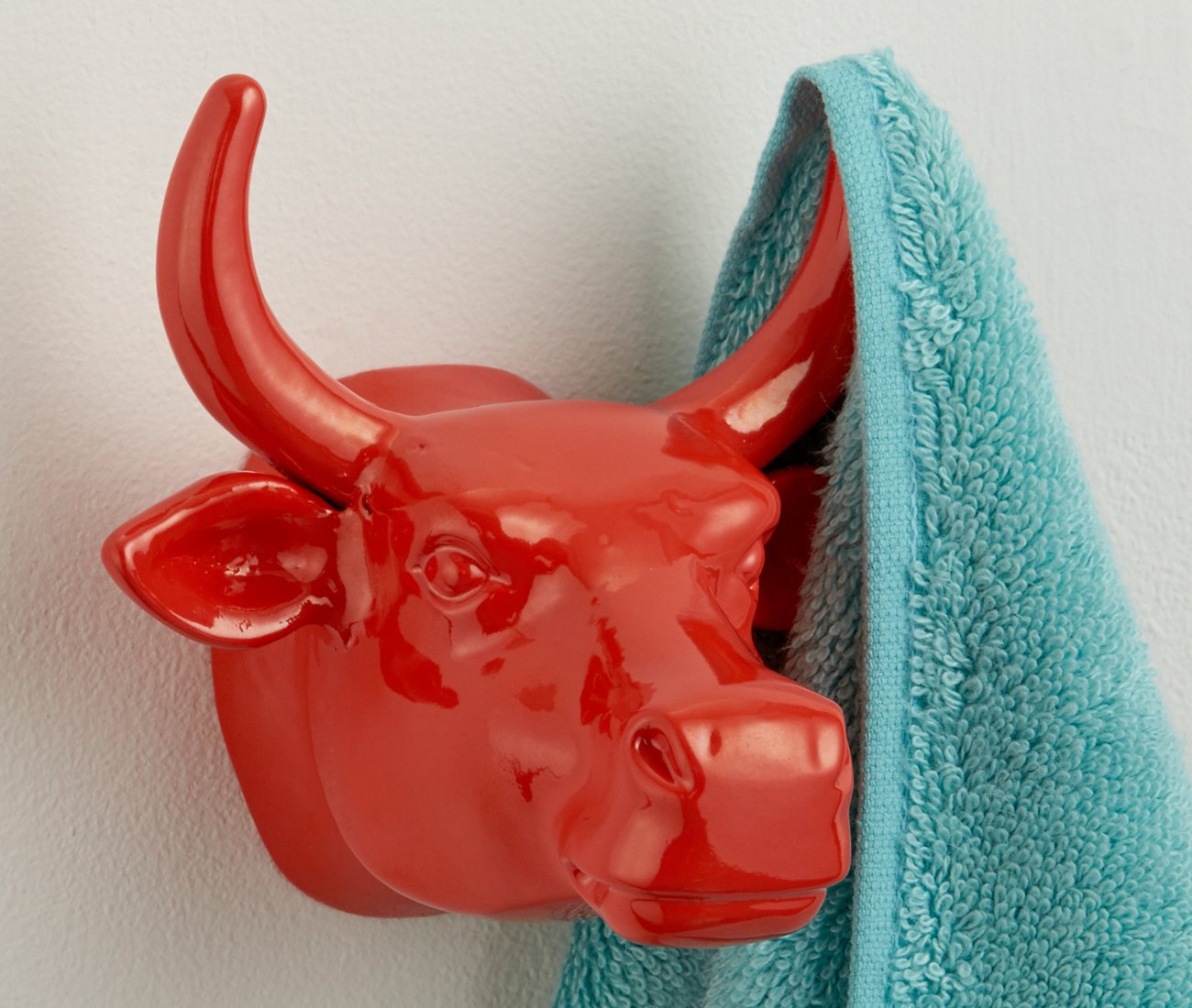 powder-coated aluminum coat hook Taurus by CB2 - bright bathroom design