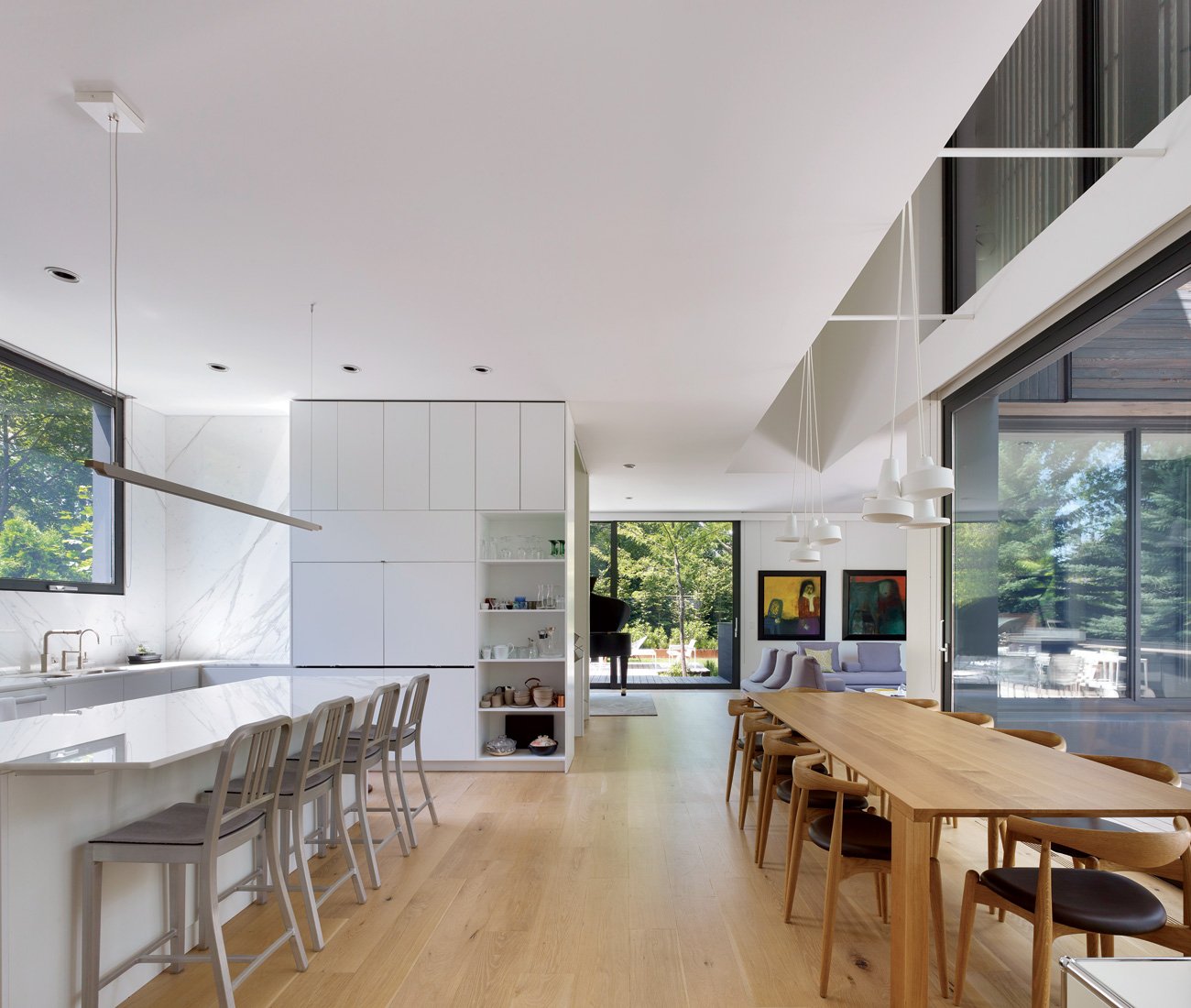 Superkül House in a Grove Cedar Wood Cladding Oakville Home Superkül Oakville House