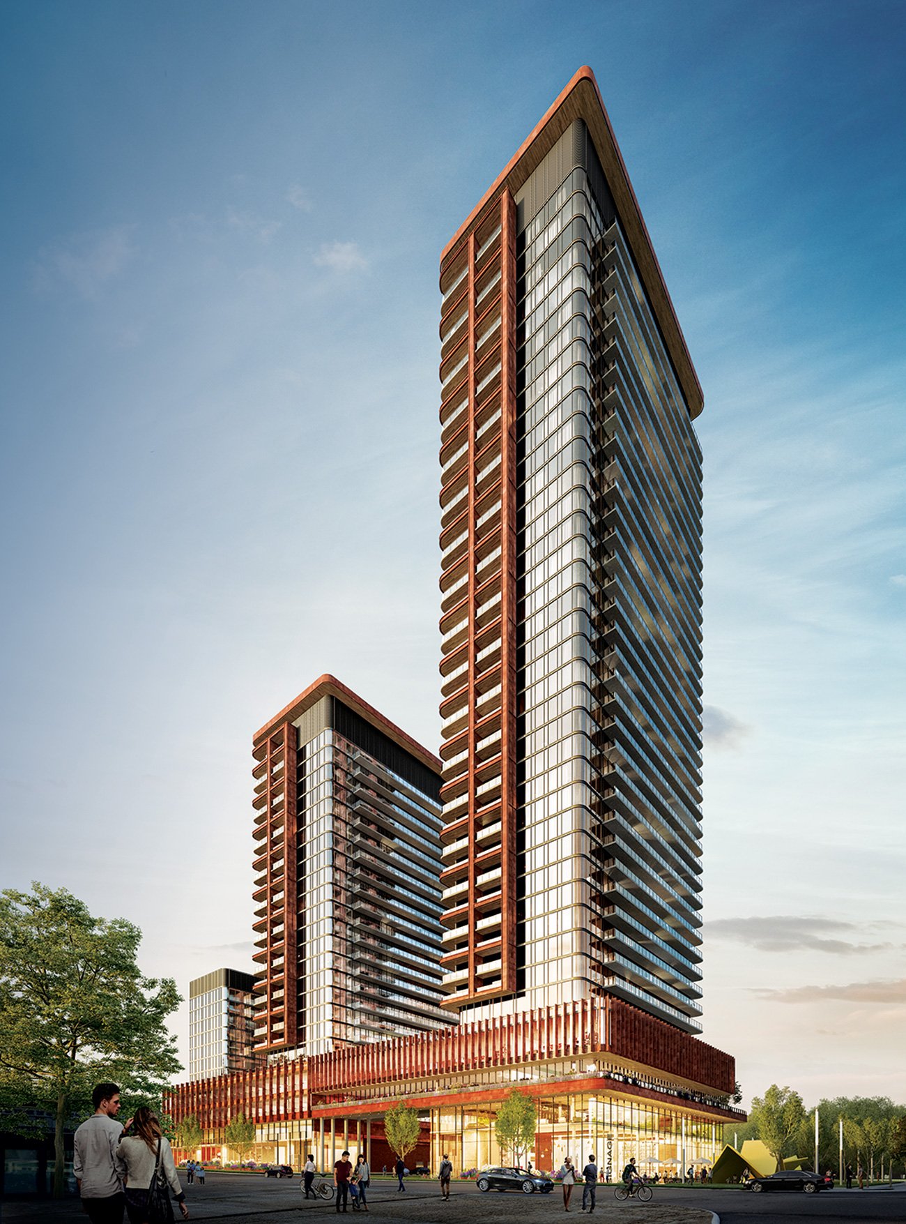 terracotta-clad Buckingham Condos in Mimico design by Omar Gandhi