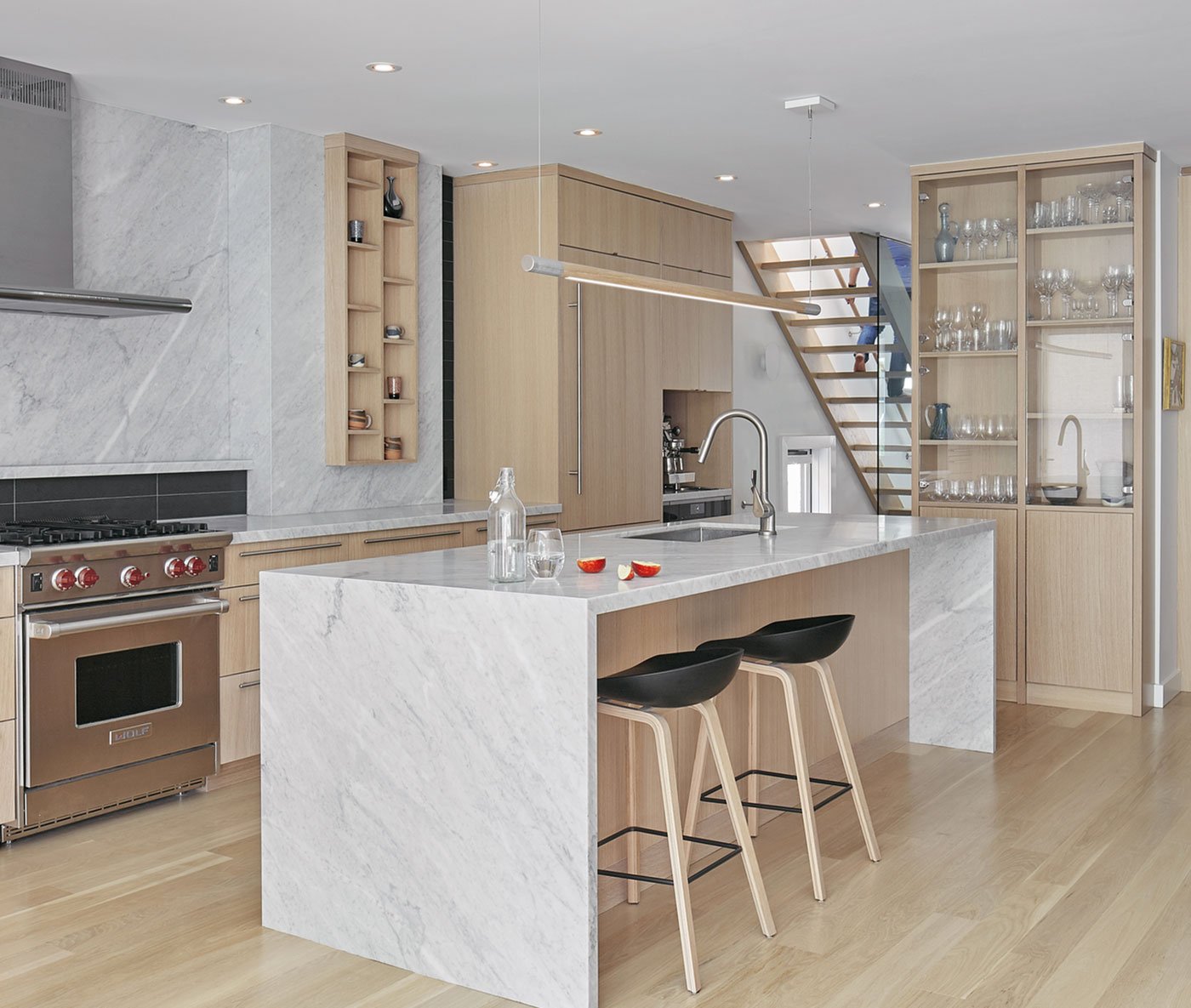 The kitchen in House of Louis, a North Toronto renovation by Asquith Architects