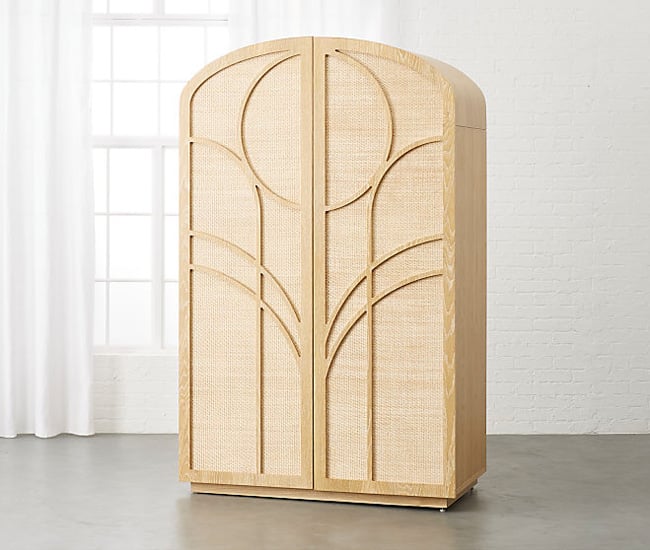 Gracia Cane and Wood Wardrobe by CB2