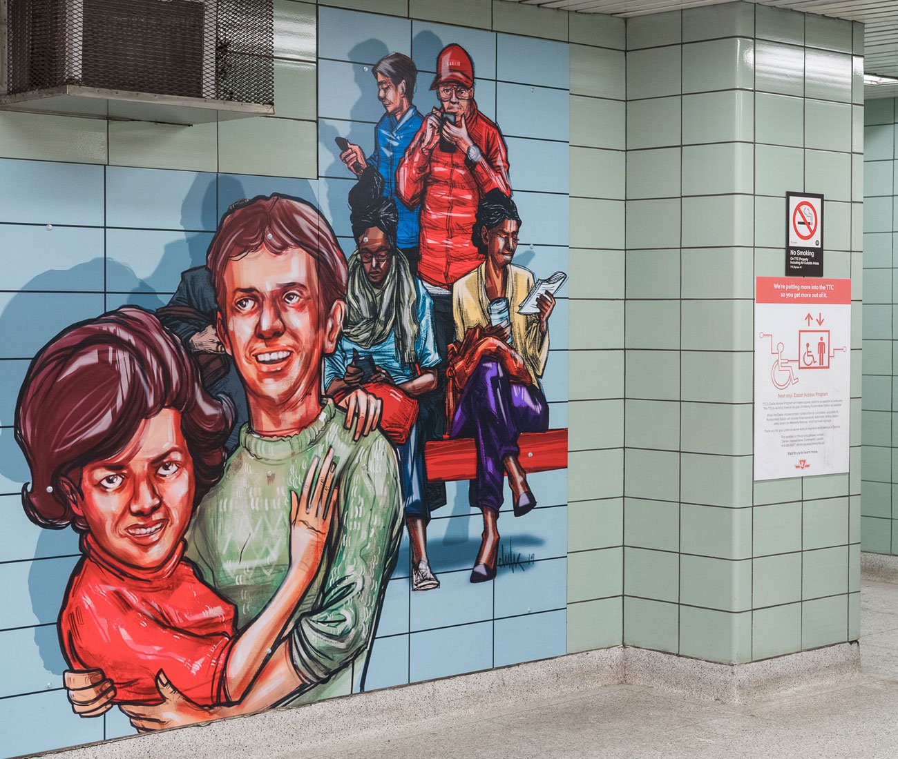 Murals at Runnymede Station in Toronto