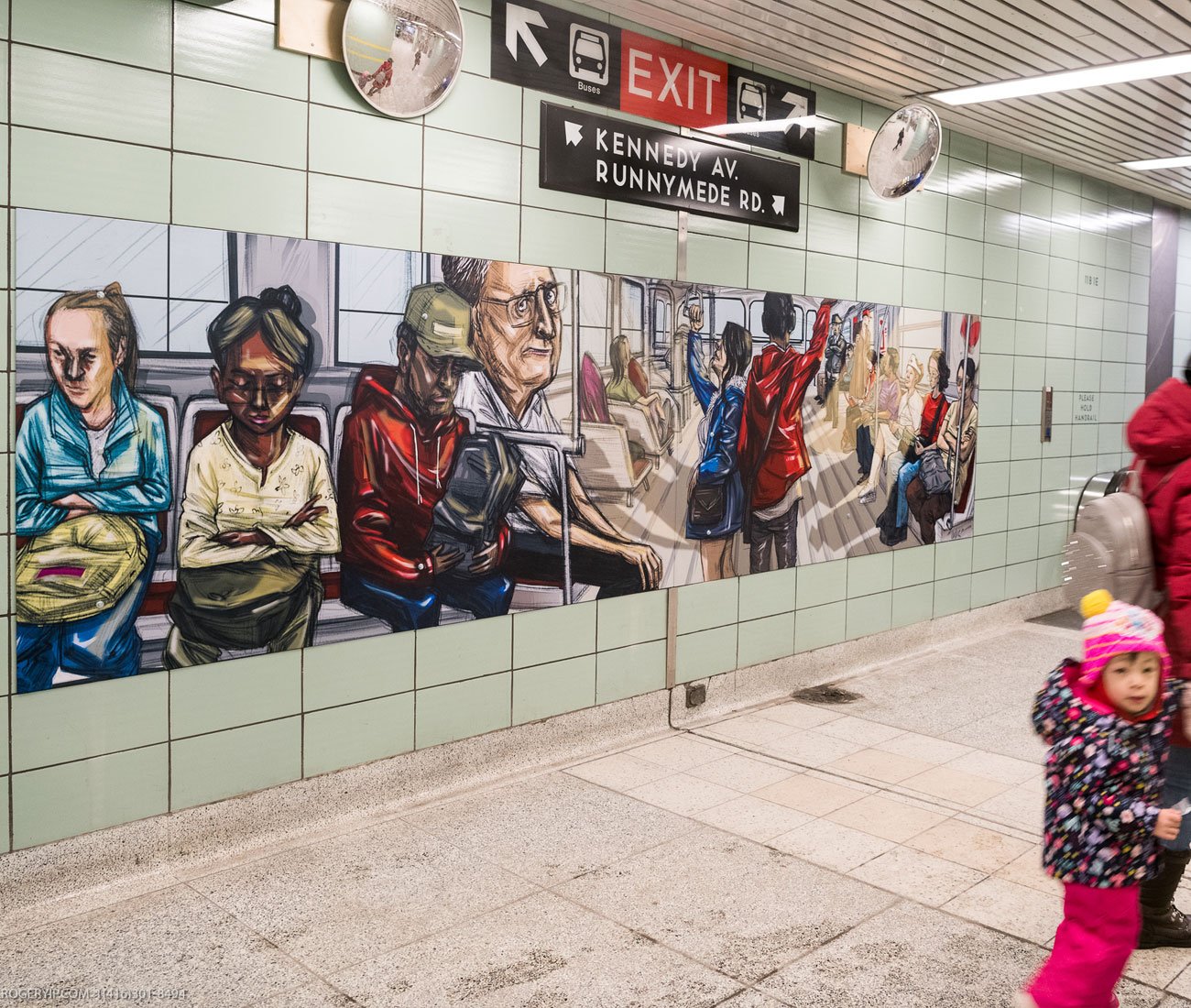 Murals at Runnymede Station in Toronto