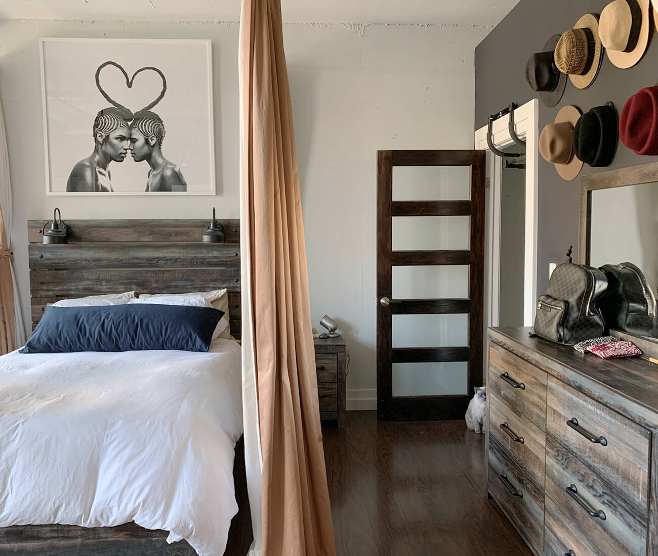 Ashley McKenzie Barnes bedroom at her Toronto Loft