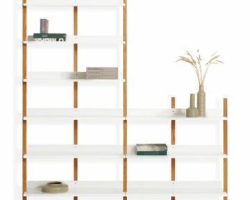 Blu Dot’s Browser bookcase system comprises four well-edited elements