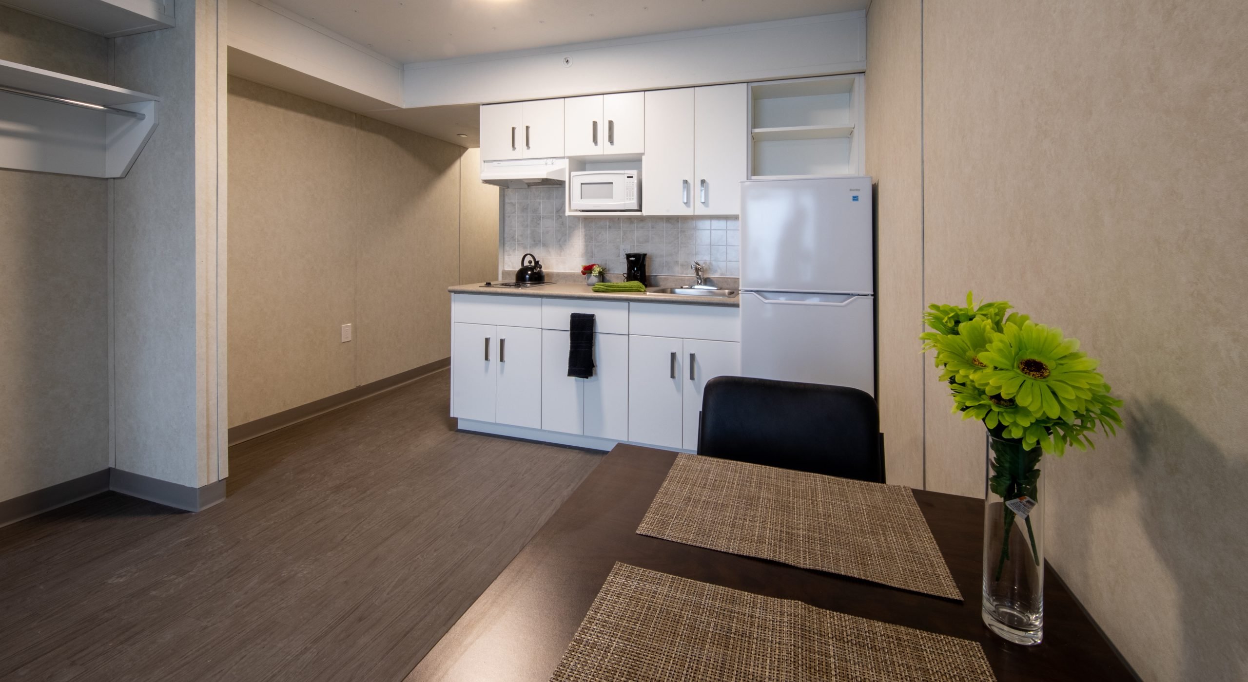 Interiors of a unit at 321 Dovercourt Road in downtown Toronto - Modular housing