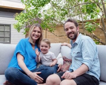 Sarah Keenleyside with her family