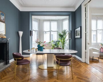 Living room table on an apartment