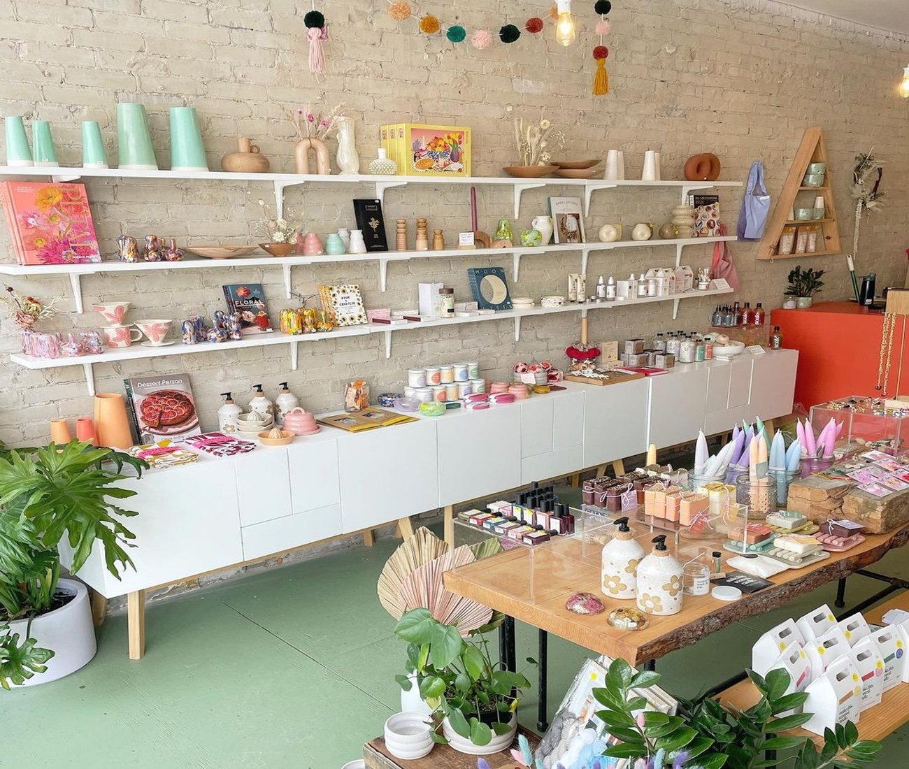 Shelves with accessories at Toronto Decor store Pictus Goods