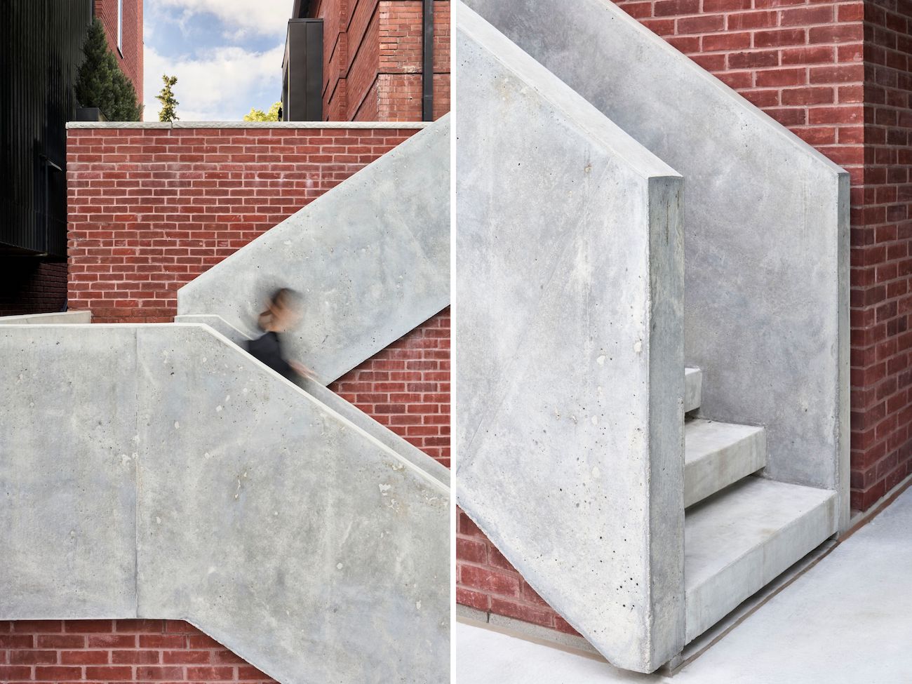 Outdoor concrete stairs