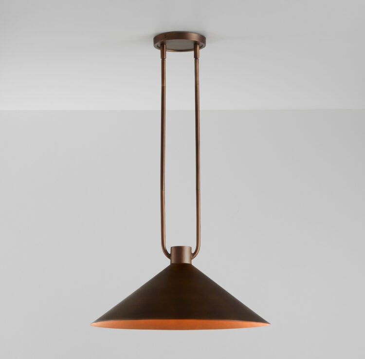 deep brown and bronze pendant light
