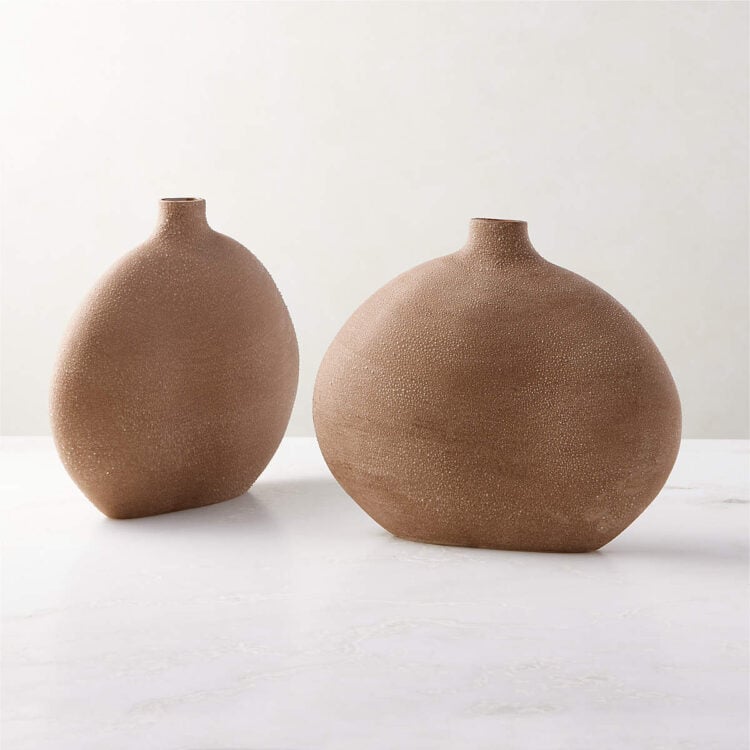 CB2 Vase in Mocha Mousse