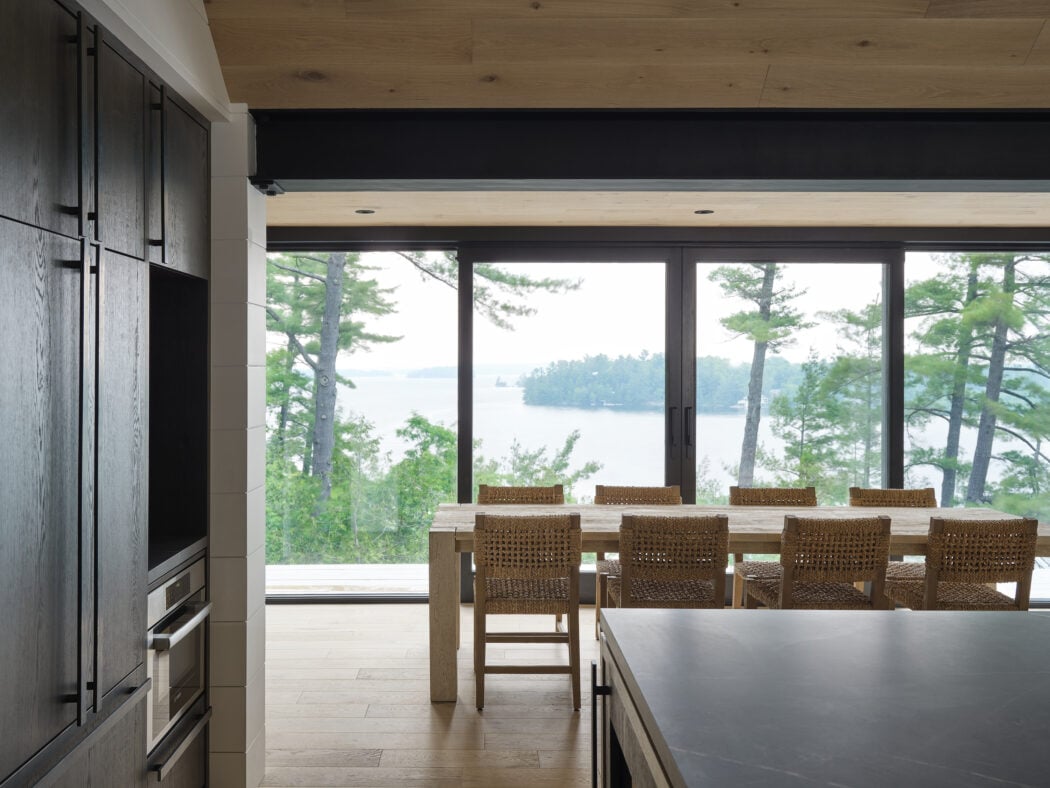 dining room with views of Lake Rosseau