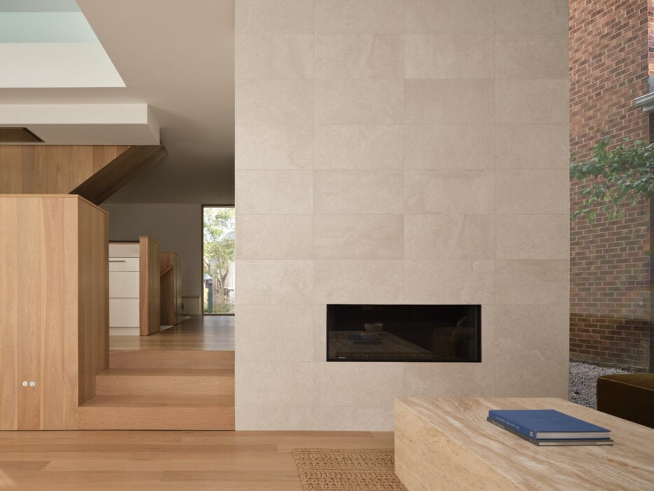 fireplace in living room - Cedarvale home