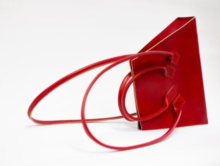 Red Leather handbag by Maidankine