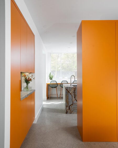 interior design - orange paint in toronto home