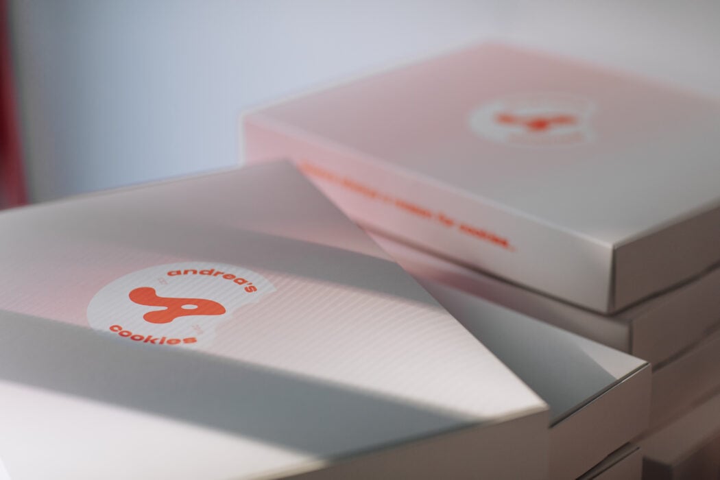 Andrea's Cookies boxes