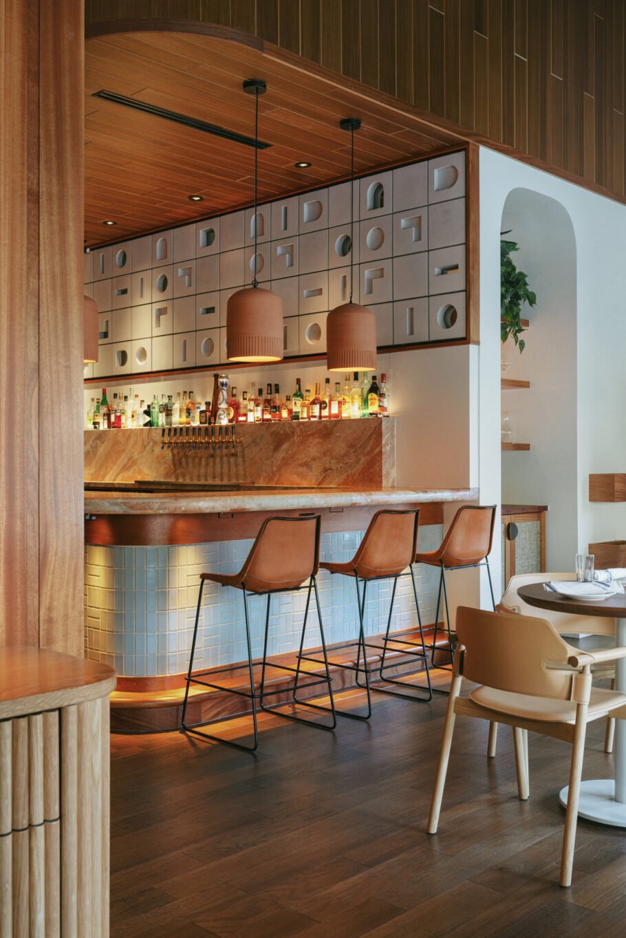 bar seating at Lulu Bar in The Well