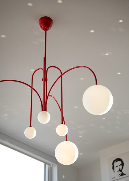 designer lighting fixture - red pendant