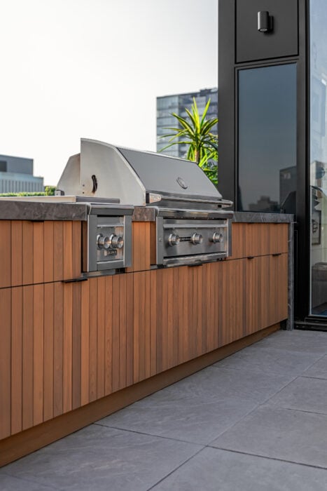outdoor kitchen BBQ area