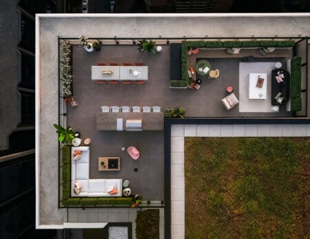 rooftop terrace in downtown Toronto