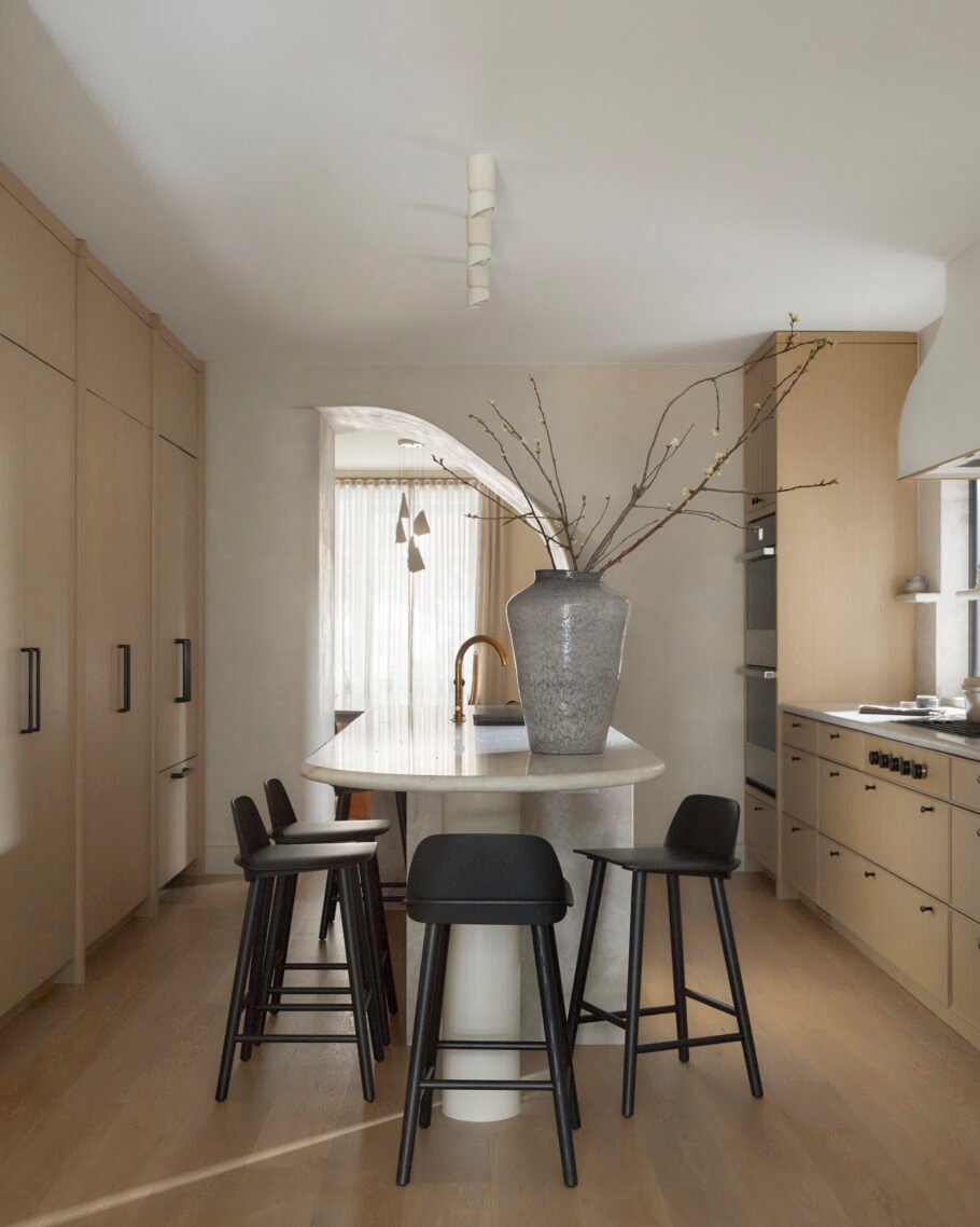 dining room in minimalist Toronto home